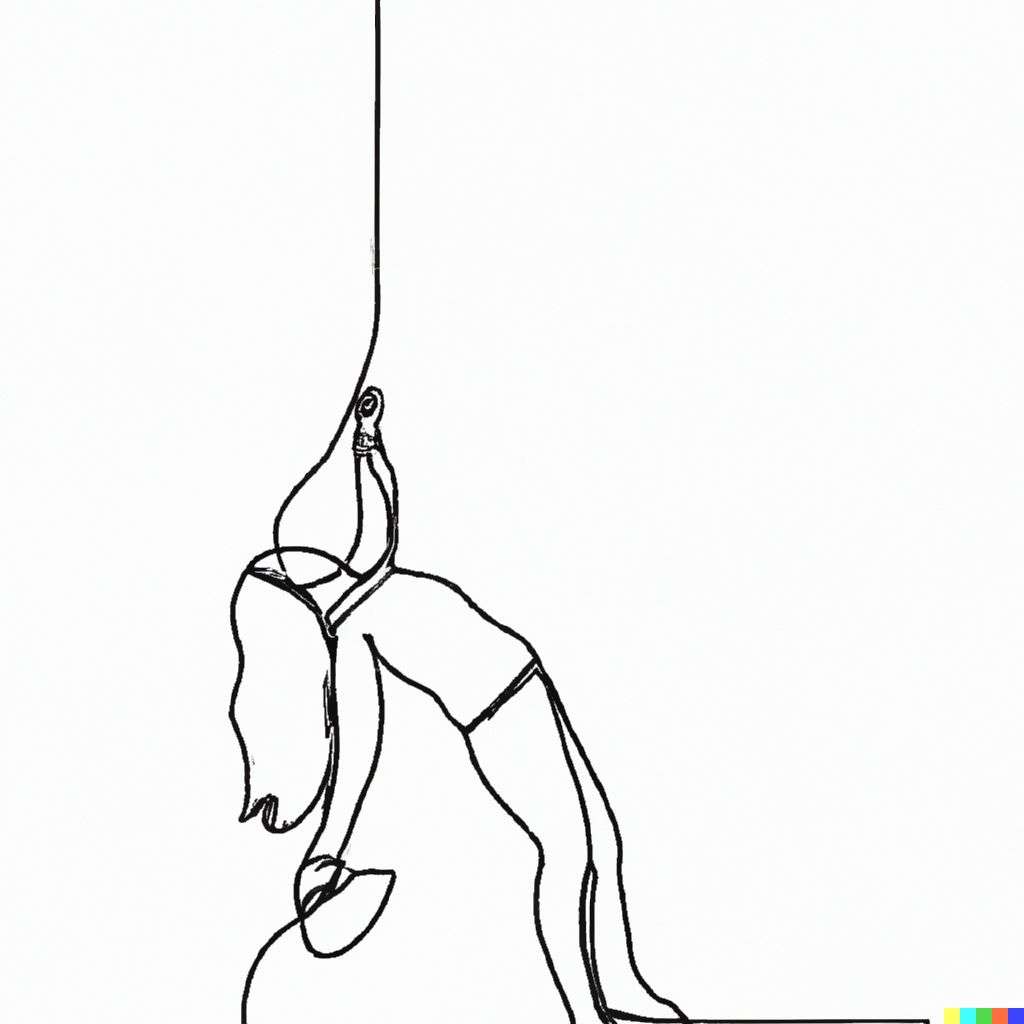 the discovery of gravity, one-line drawing